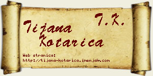 Tijana Kotarica vizit kartica